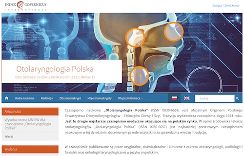 www Otolaryngologia Polska - Index Copernicus